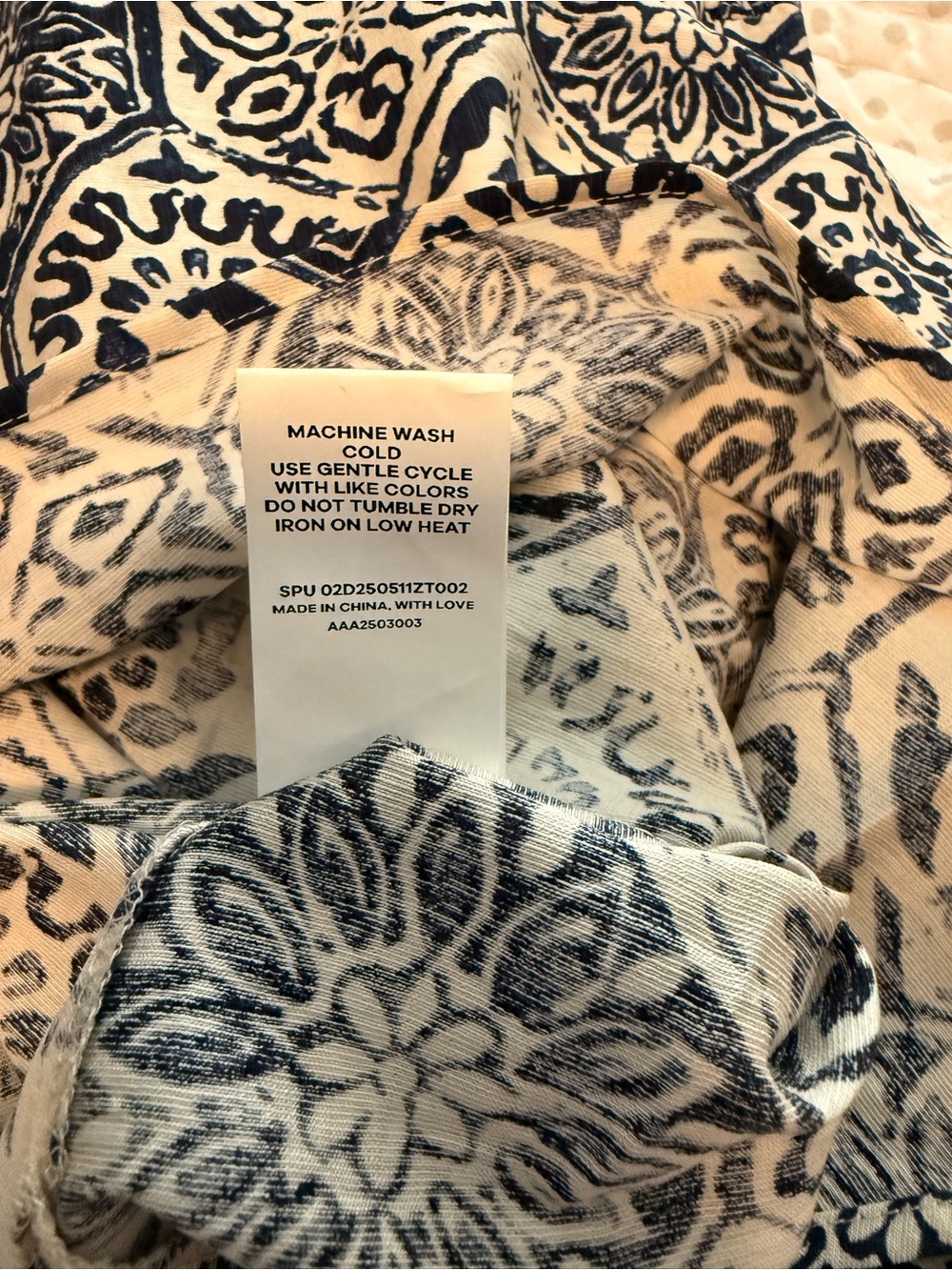 BloomChic Navy & White Geometric Print Dress with Tag - Picture 12 of 15